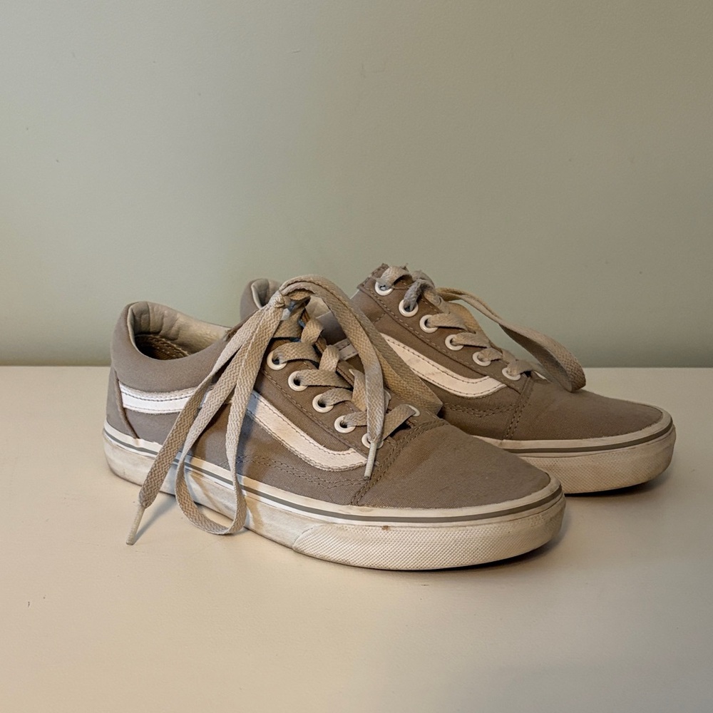 Vans Gray and White Sneakers